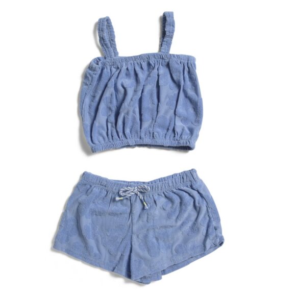 VINCE CAMUTO Blue Little Girls Terry Cloth Set - Picture 1 of 2